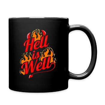 Hell Is Well Flames Devils Horns And Tail - Tasse einfarbig - Schwarz - Rechts