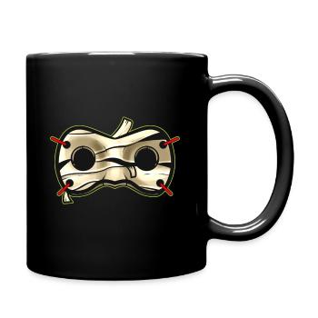 Mummy Mask Costume for Halloween - Tasse einfarbig - Schwarz - Rechts