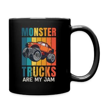 Les Monster Trucks sont ma jam vintage rétro - Mug uni - noir - Droite