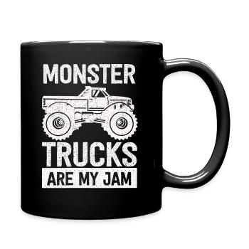 Les Monster Trucks sont ma jam vintage rétro - Mug uni - noir - Droite