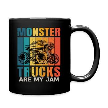 Les Monster Trucks sont ma jam vintage rétro - Mug uni - noir - Droite