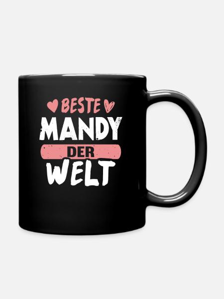 Beste Mandy der Welt - Tasse einfarbig - Schwarz