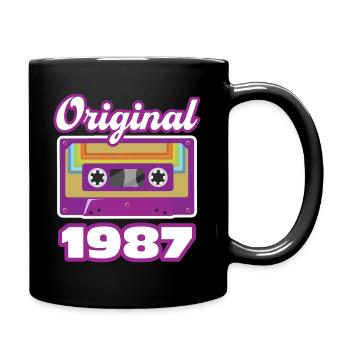 1987 Year of construction Year of birth - Full Colour Mug - black - Right