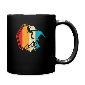 Naturliebhaber Bergsteigen Wandern Abenteuer - Tasse einfarbig - Schwarz - Rechts