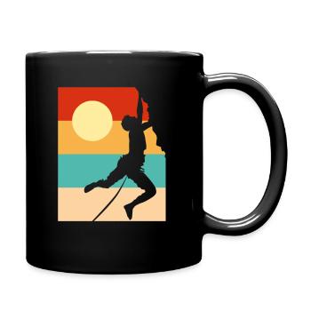 Nature Lover Mountain Climbing Hiking Adventure - Tasse einfarbig - Schwarz - Rechts