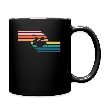 Retro Drummer Player Percussion Drumming Drummer - Full Colour Mug - black - Right