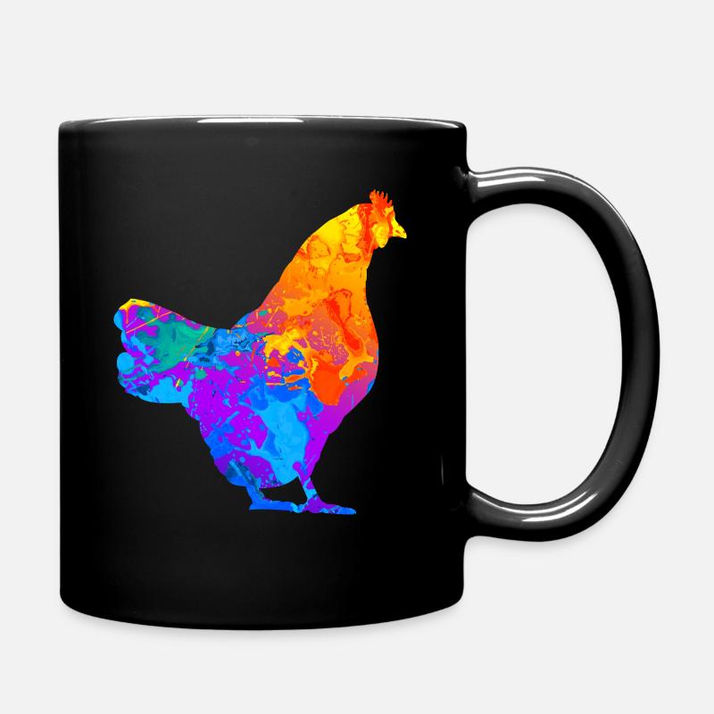 Poulets poulets éleveur de poulet - Mug uni - noir