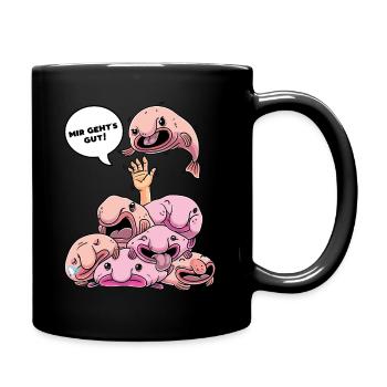 Funny Blobfish Mir Geht's Gut Fisch - Full Colour Mug - black - Right