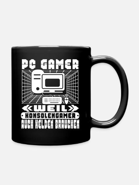 PC Gamer Computerspiele Konsolengamer Videospiel - Tasse einfarbig - Schwarz