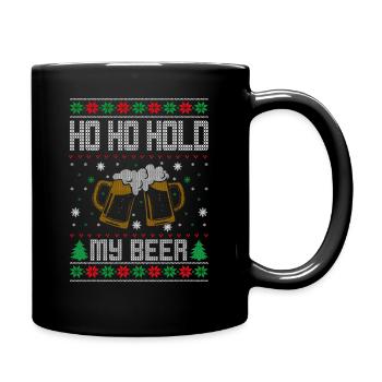 Funny Ugly Christmas Sweater Men Ho Ho Hold My - Tasse einfarbig - Schwarz - Rechts