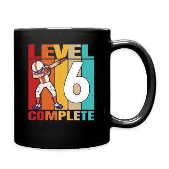 6ème Anniversaire de Football Niveau 6 Complet 6 Ans - Mug uni - noir - Droite