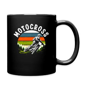 Retro Motocross - Full Colour Mug - black - Right