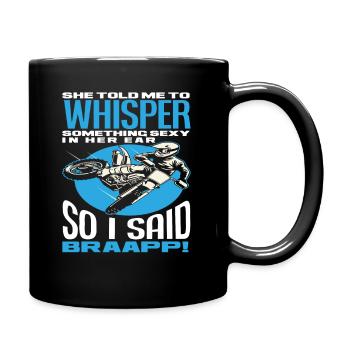 Drôle de fan de motocross - Mug uni - noir - Droite