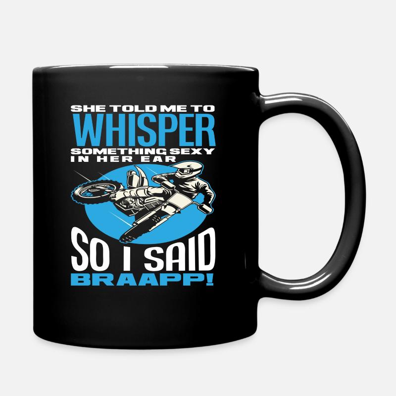 Drôle de fan de motocross - Mug uni - noir