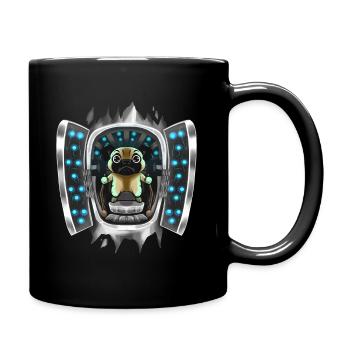 Pug Inside Costume Pug Takes Over Control - Full Colour Mug - black - Right