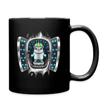 Mignonne Licorne à l’intérieur Costume Mignon Licorne Prend - Mug uni - noir - Droite