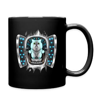 Persian Cat Inside Costume Persian Cat Takes Over - Full Colour Mug - black - Right