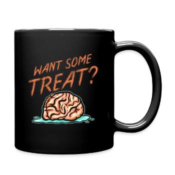 Zombie Brain veut un peu de friandise Halloween - Mug uni - noir - Droite