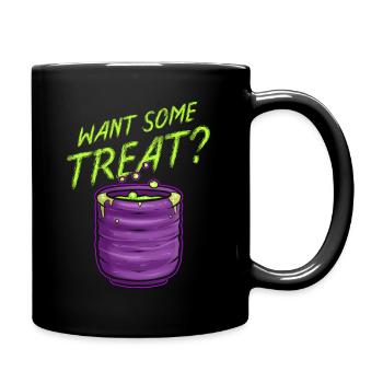 Want Some Treat Pot Of Green Witch Tea Slime - Full Colour Mug - black - Right