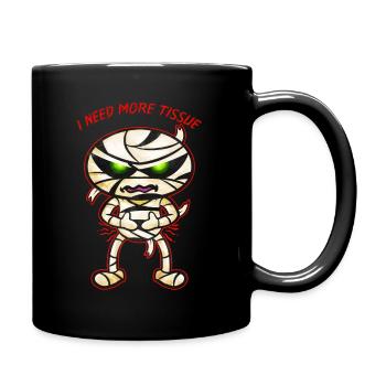 J’ai besoin de plus de tissu mignon Kawaii Chibi momie - Mug uni - noir - Droite