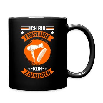 Friseurin Friseur Zauberer Spruch Haarstylist Desi - Tasse einfarbig - Schwarz - Rechts