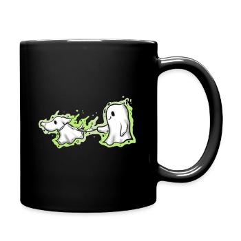 Spirit Ghost se promène avec le chien fantôme - Mug uni - noir - Droite