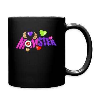 Momster One Eyed with Horns Moms Motif For - Full Colour Mug - black - Right