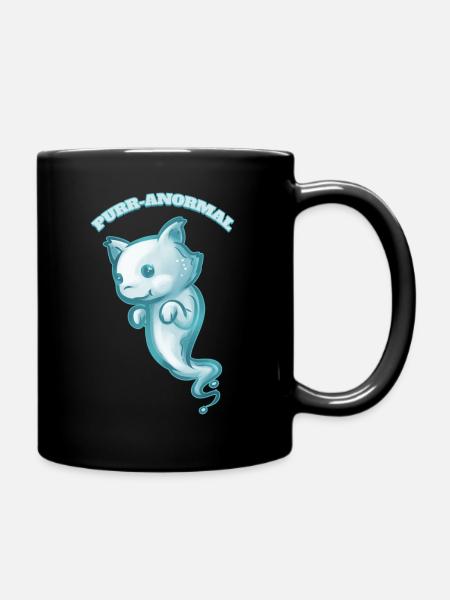 Purr-anormal Paranormal Cat Ghost Spirit Halloween - Tasse einfarbig - Schwarz