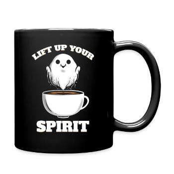 Coffee Cup To Lift Up Your Spirit Ghost Halloween - Tasse einfarbig - Schwarz - Rechts