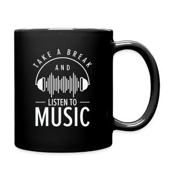 Serenity Music Lover Relaxing Break Inspirational - Full Colour Mug - black - Right