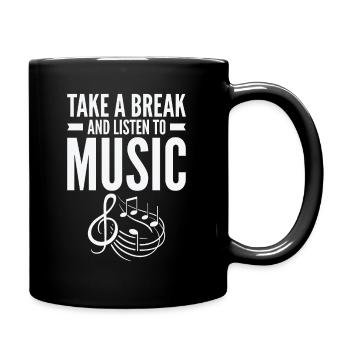 Serenity Music Lover Relaxing Break Inspirational - Full Colour Mug - black - Right