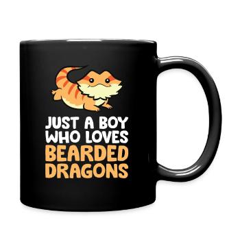 Juste un garçon qui aime les dragons barbus - Mug uni - noir - Droite