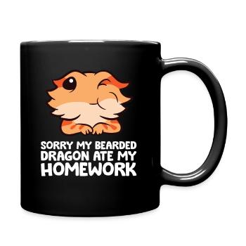 Désolé, mon dragon barbu a mon - Mug uni - noir - Droite