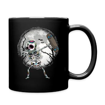 Skeleton Skateboard Halloween Skater - Mug uni - noir - Droite