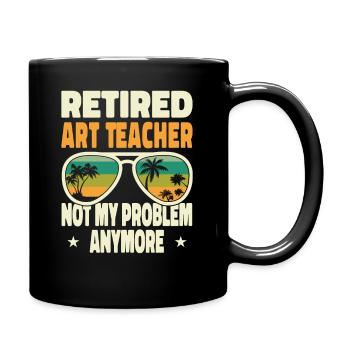 Hommes à la retraite Professeur d’art à la retraite Pas mon problème - Mug uni - noir - Droite