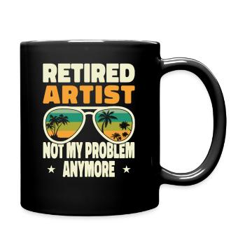 Hommes retraités Artiste à la retraite Plus mon problème - Mug uni - noir - Droite