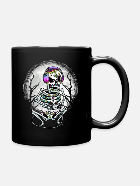 Costume de joueur Squelette Halloween Dia De Los Muertos - Mug uni - noir