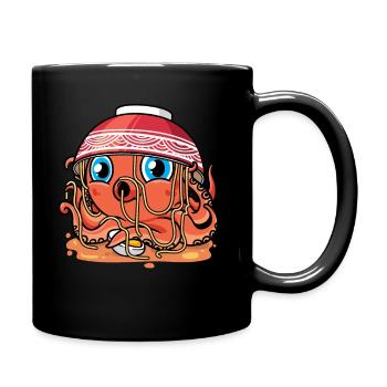 Oktopus Ramen Schüssel Nudeln Japanisches Essen - Tasse einfarbig - Schwarz - Rechts