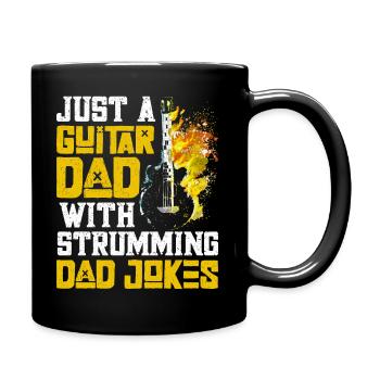 Gitarre Papa Gitarrenspieler Gitarrist - Tasse einfarbig - Schwarz - Rechts