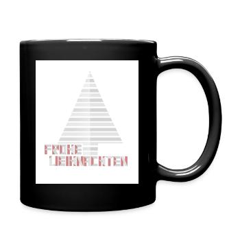Tannenbaum Weihnachten - Tasse einfarbig - Schwarz - Rechts
