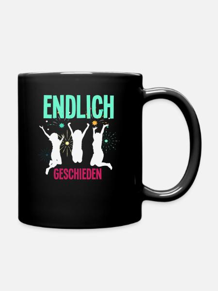 Endlich Geschieden Scheidungsparty - Tasse einfarbig - Schwarz