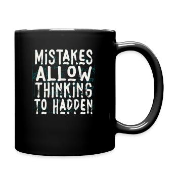 Mistakes Allow Thinking To Happen School Math - Full Colour Mug - black - Right
