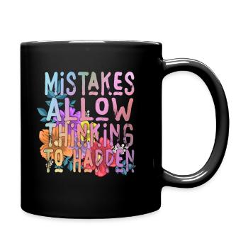 Mistakes Allow Thinking To Happen School Math - Full Colour Mug - black - Right