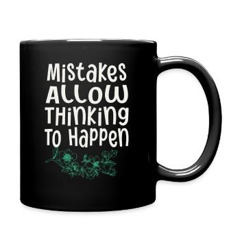 Mistakes Allow Thinking To Happen School Math - Full Colour Mug - black - Right