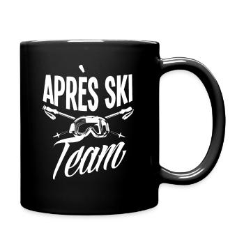 Après Ski Party Winter Holiday Ski Holiday Skiers - Full Colour Mug - black - Right
