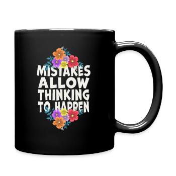 Mistakes Allow Thinking To Happen School Math - Full Colour Mug - black - Right