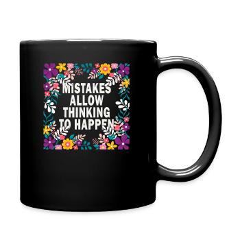 Mistakes Allow Thinking To Happen School Math - Full Colour Mug - black - Right