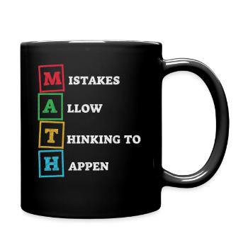 Mistakes Allow Thinking To Happen School Math - Full Colour Mug - black - Right