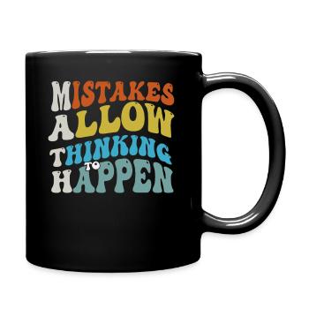 Mistakes Allow Thinking To Happen School Math - Full Colour Mug - black - Right