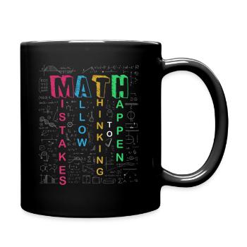 Mistakes Allow Thinking To Happen School Math - Full Colour Mug - black - Right